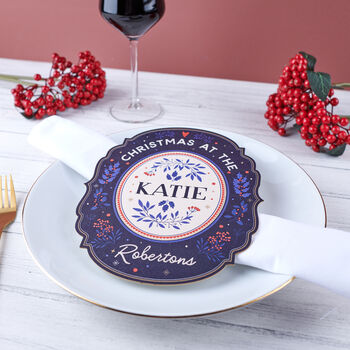 Personalised Christmas Pop Out Coaster Place Settings, 4 of 6