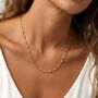 Dainty Fine Bean Women's Chain Necklace In 18k Gold, thumbnail 1 of 3