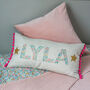 Personalised Name And Glitter Stars Cushion, thumbnail 2 of 7