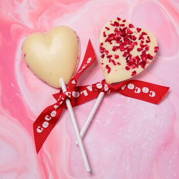 White Chocolate And Raspberry Heart Lolly, 3 of 5