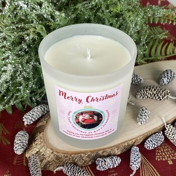 Personalised New Grandparent Photo Christmas Candle, 3 of 12