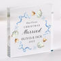 First Christmas Married Acrylic Block Newlywed Gift, thumbnail 1 of 4