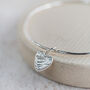 Sterling Silver Cuttlefish Small Heart Charm Bangle, thumbnail 1 of 2