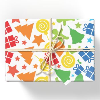 Rainbow Christmas Wrapping Paper Set, 2 of 6