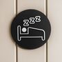 Bedroom Door Sign Raised Bed And Sleep Icon Design, thumbnail 2 of 3