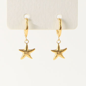 Starfish Hoop Earrings, 2 of 8