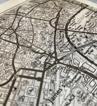 Any UK Address Vintage Style Personalised Map Print, 2 of 8