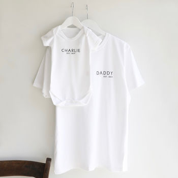 Personalised Est. T Shirt And Babygrow Set, 3 of 7