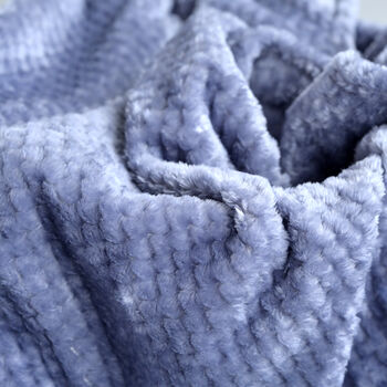 Personalised Dusty Blue Honeycomb Blanket For Baby, 8 of 10
