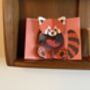 Pop Up Red Panda In Love Valentines Greeting Card, thumbnail 3 of 3