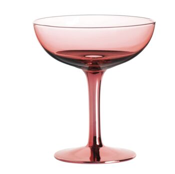 Set Of Two Deep Pink Champagne Coupes, 3 of 4