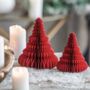 Christmas Recycled Honeycomb Paper Trees, thumbnail 1 of 5