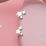 30th Birthday Sterling Silver Three Star Stud Earrings, thumbnail 3 of 6