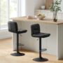Set Of Two Bar Stools Pu Cover Height Adjustable, thumbnail 1 of 12