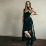 Black Lace Overlay Skirt With Detachable Train, thumbnail 4 of 12