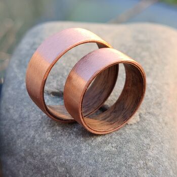 European Walnut And Copper Ring, 4 of 8