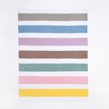 Summer Rainbow Blanket Beginners Knitting Kit, 3 of 8