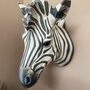 Zebra 'Ziggy' Head Wall Hanging, thumbnail 2 of 4