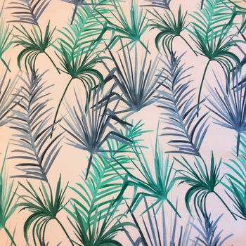 Velvet Tropical Patterned Fabric Per Metre Pink, 2 of 4