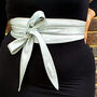 White 100% Leather Obi Belt One Size Fits All, thumbnail 6 of 6