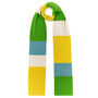 Ribbed Colour Block Wool And Cashmere Scarf Green Men, thumbnail 2 of 2