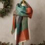Christmas Square Check Sequin Winter Scarf, thumbnail 3 of 5