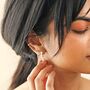 Crystal Triple Star Huggie Hoop Earrings, thumbnail 10 of 12
