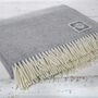 Personalised Grey Merino Wool Throw Collection, thumbnail 2 of 8