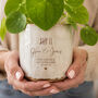Personalised 7th Copper Anniversary Plant Pot | Optional Copper Metallic Paint Infill, thumbnail 1 of 8