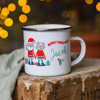 Personalised Mr And Mrs Santa Claus Christmas Mug, 2 of 6