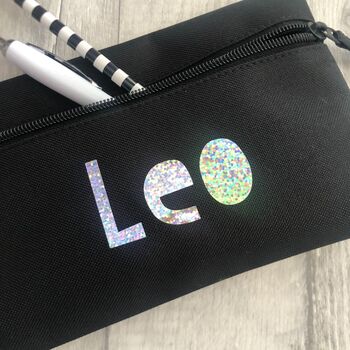 Children's Holographic Name School Pencil Case, 2 of 6