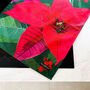 Pack Of Two Poinsettia Christmas Cotton Tea Towels, thumbnail 8 of 9