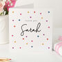 Personalised Thank You Card Polka Dot Design, thumbnail 1 of 4