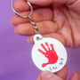 Child's Handprint Personalised Keyring For Father's Day, thumbnail 3 of 8