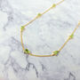 Peridot August Birthstone Minimalist Gold Necklace, thumbnail 1 of 4