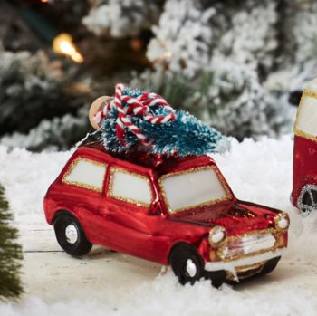 Hanging Mini Car With Christmas Tree, 2 of 5