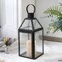 Black Decorative Stainless Steel Candle Lanterns, thumbnail 1 of 6