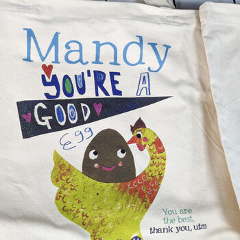 Personalised You're A Good Egg Bag, 6 of 8