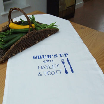 Personalised Grub's Up Table Runner, 5 of 5