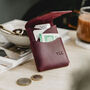 Plum Personalised Interlocked Leather Wallet, thumbnail 1 of 8