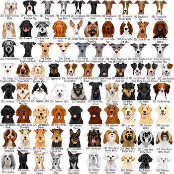 Premium Dog Breed Realistic Illustrations Heart ID Tag, 9 of 11