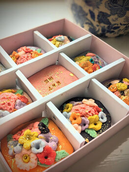 Box Of Nine Mini Flower Biscuits Gift Box, 5 of 7