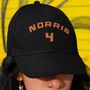 F1 Formula One Inspired Birthday Gift Personalised Cap Custom Name + Number, thumbnail 7 of 8