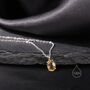 Extra Tiny Genuine Citrine Crystal Pendant Necklace, thumbnail 1 of 10