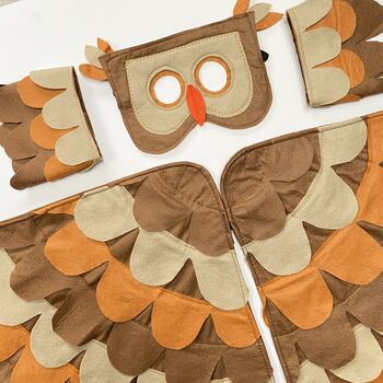 Felt Owl Bird Wing Costume For Kids And Adult, 6 of 8