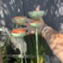 Set Of Four Verdigris Raincatcher Garden Sculptures, thumbnail 8 of 9
