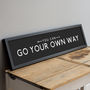 'Go Your Own Way' Positive Quote Bus Blind Print, thumbnail 1 of 5