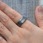 Oxidised Textured Silver Ring Stackable, thumbnail 5 of 5