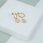 Manhattan Gold Plated And Moonstone Gemstone Earrings, thumbnail 1 of 5