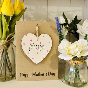 Personalised Mother's Day Mum Wooden Keepsake Card, 3 of 4